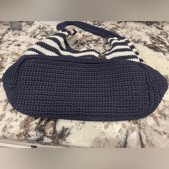 The Sak Navy and White Striped Hobo Bag Excellent Condition !!! - Picture 2 of 4